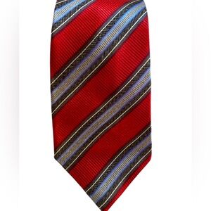 Red Striped Silk Men's Tie
